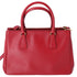 PRADA Saffiano Small Satchel Shoulder Bag Red Leather